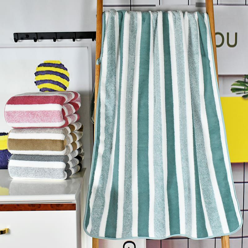 Handuk Jumbo - Handuk King Size Microfiber Salur Kombinasi 80x150cm