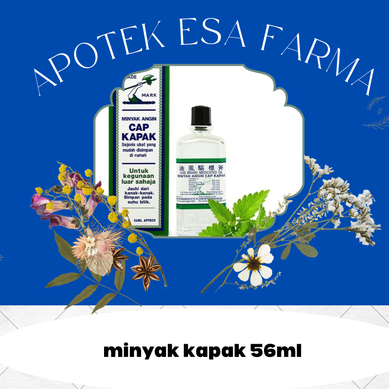 Minyak Cap kapak/Minyak angin/Cap kapak/minyak gosok 56ml