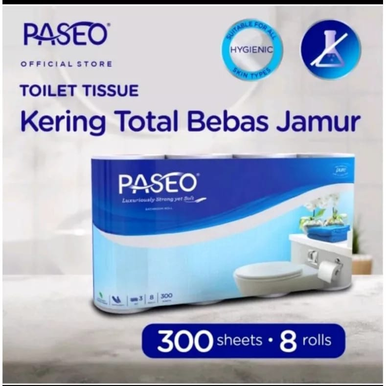 ARJUNA Paseo Elegant Tissue Toilet 300'S 8 Roll/Pack