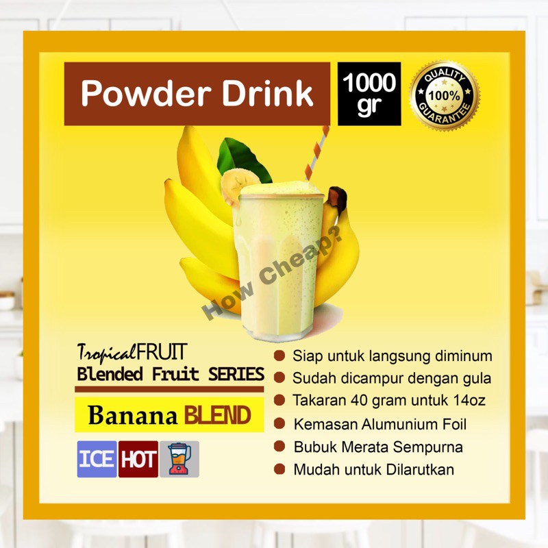 Bubuk Minuman Banana Blend Rasa Pisang [Ready to Drink] #030