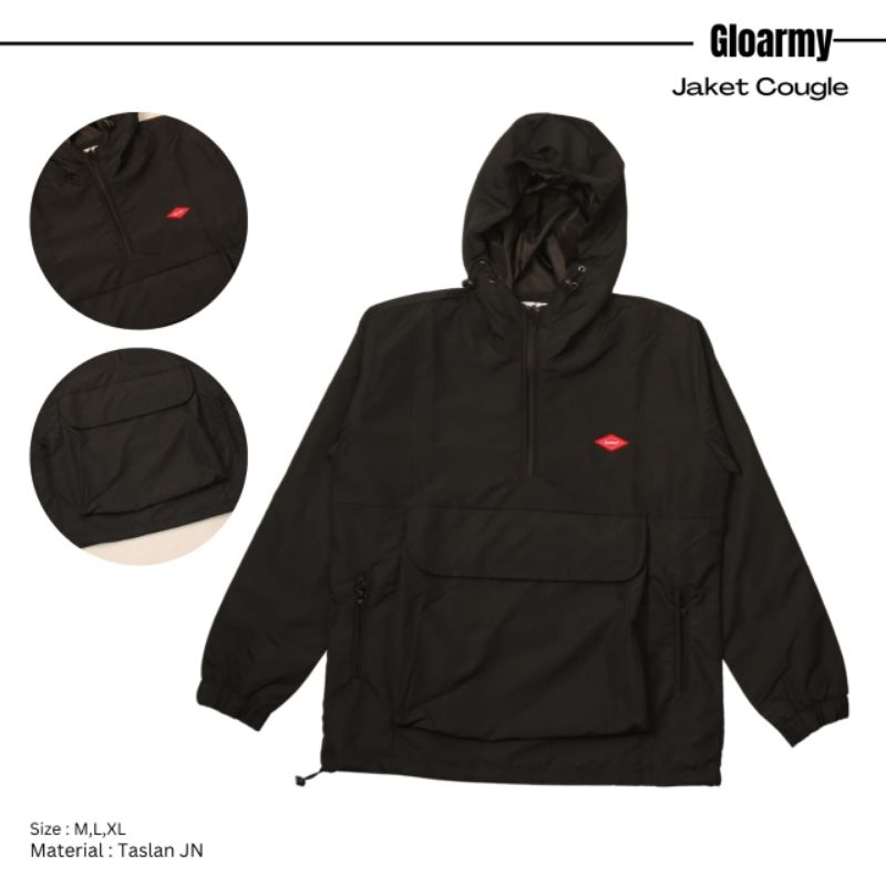 JACKET COUGLE HITAM GLOARMY