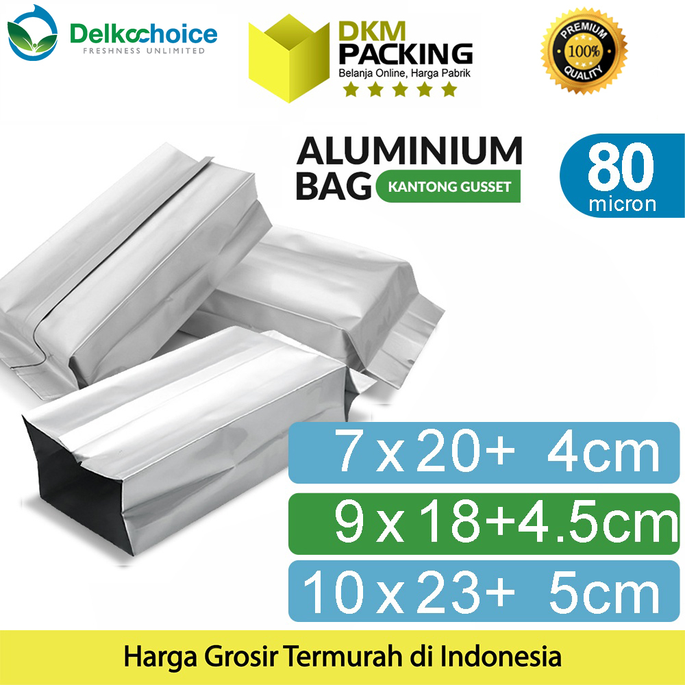 Kantong Alumunium Gusset Coffee Bag Kemasan Kopi Bubuk 80 micron DELKOCHOICE