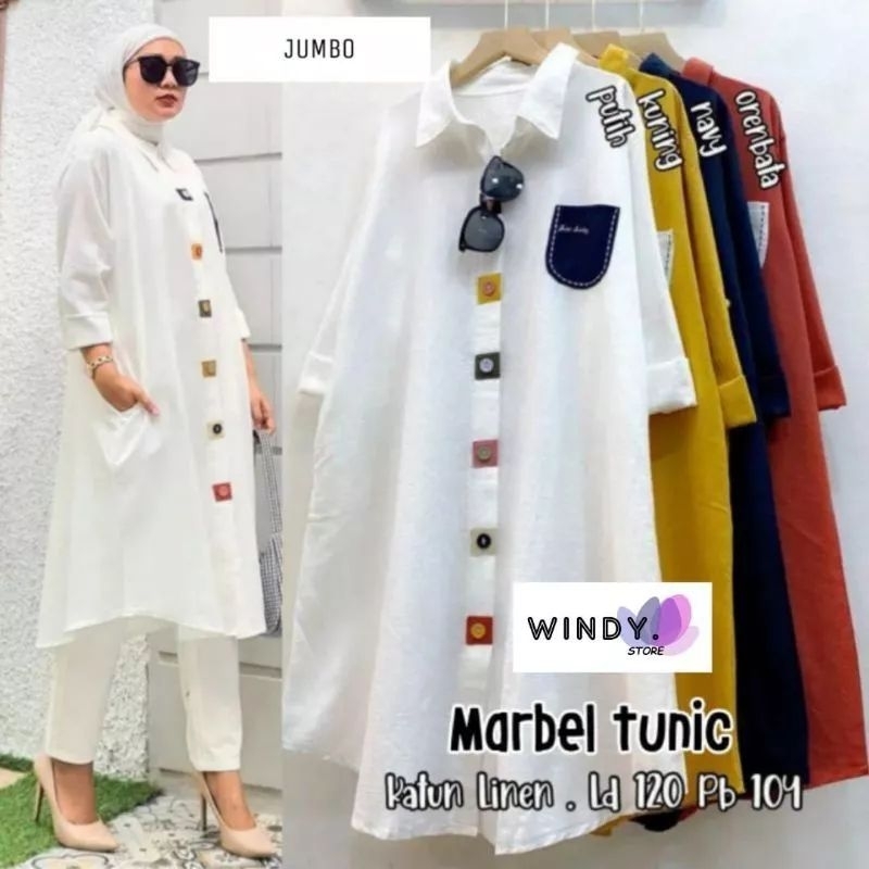 DOLFFY LONG TUNIK CRINKLE AIRFLOW//Tunik Full Kancing Terbaru