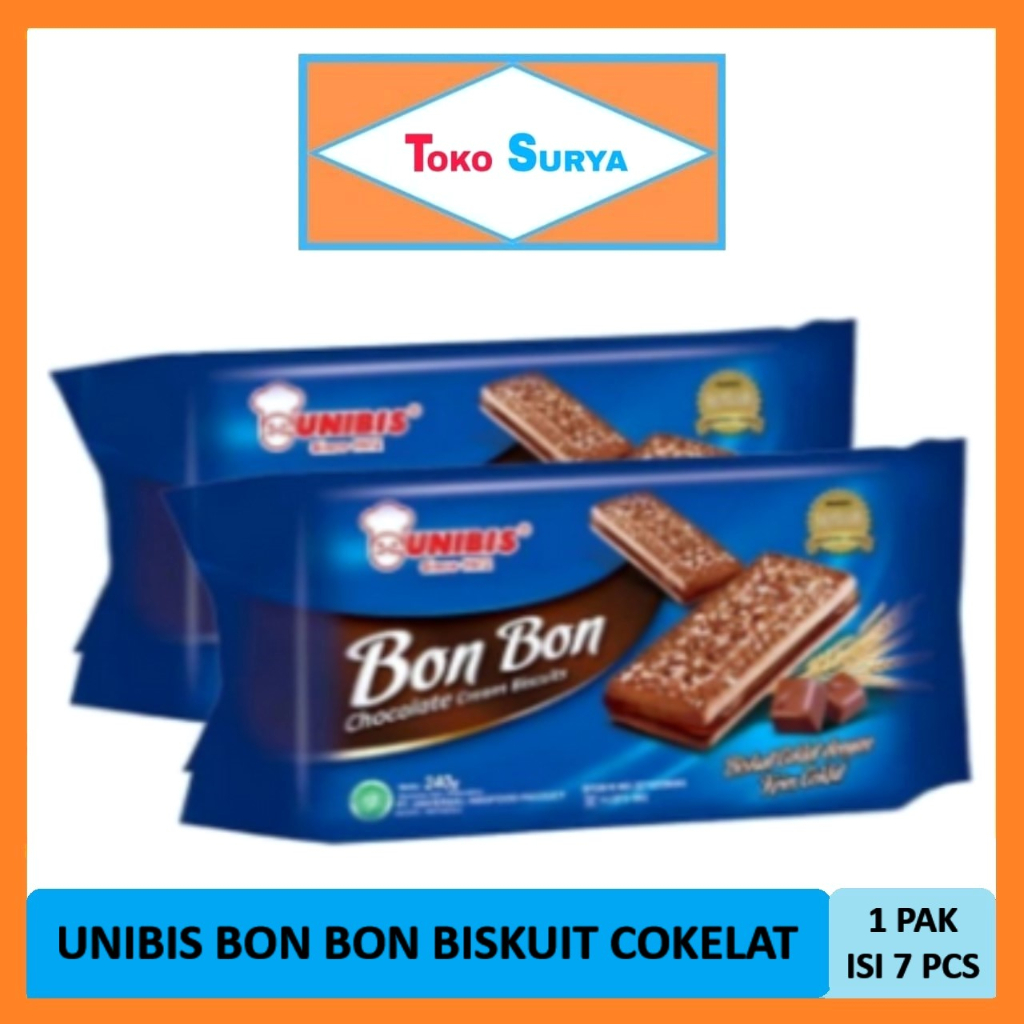 

Unibis Bon Bon Chocolate Cream Biscuits 200 Gr (1 Pak x 7 Bks)