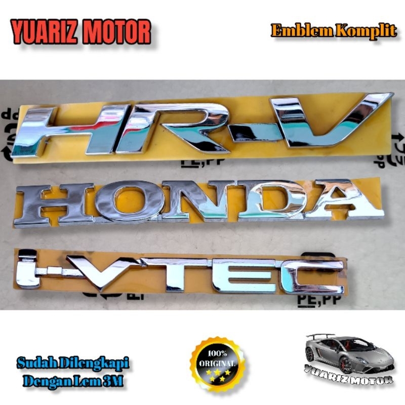 EMBLEM HRV ORIGINAL/EMBLEM BAGASI HONDA HRV COMPLITE/EMBLEM HONDA HRV ORIGINAL