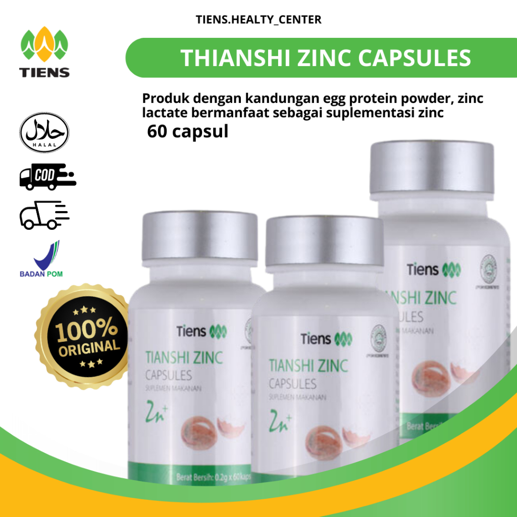 tiens tianshi zinc capsules 60 capsul