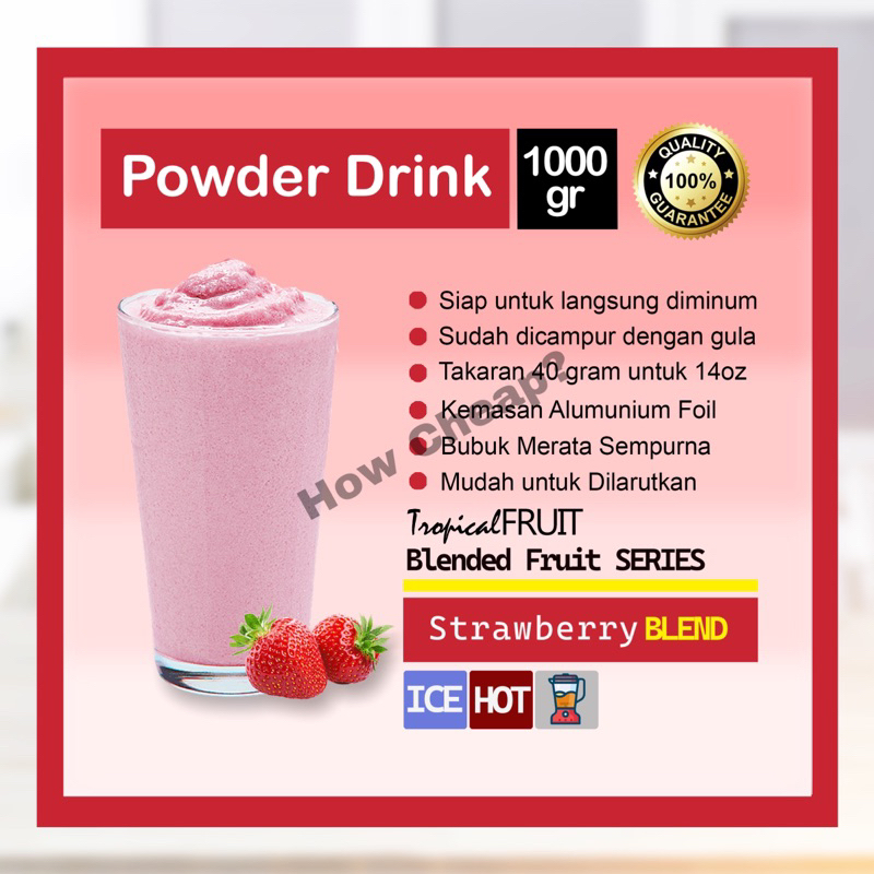 Strawberry Blend 1kg Bubuk [Ready to Drink] #035