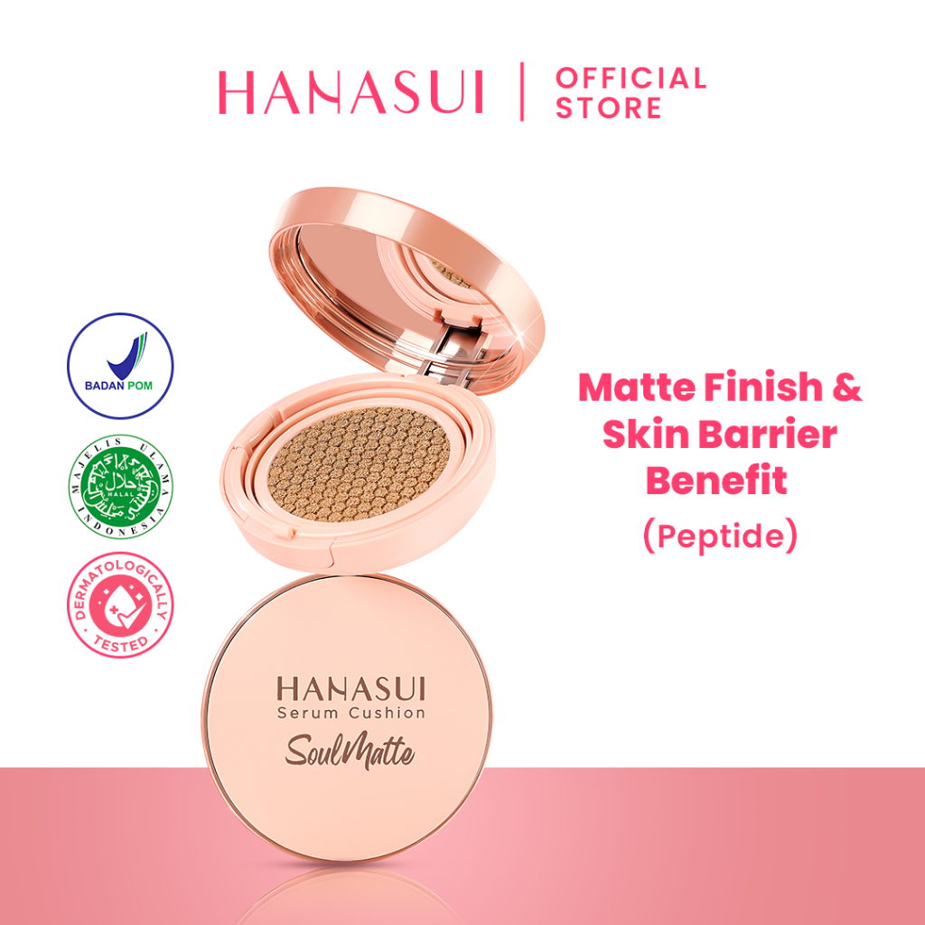 Hanasui Serum Cushion SoulMatte Hybird Foundation Make Up