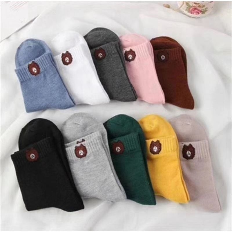 HELLO_10pasang kaos kaki impor free pouch bear / kaos kaki dewasa pendek ankle beruang bear