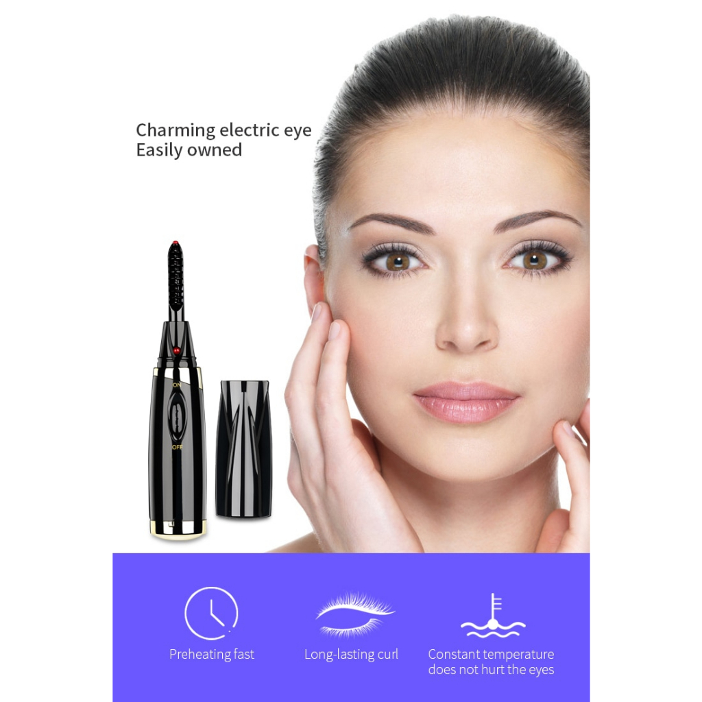 Eyecurl Alat Pelentik Bulu Mata Electric Eyelash Curler - D1801 - Black