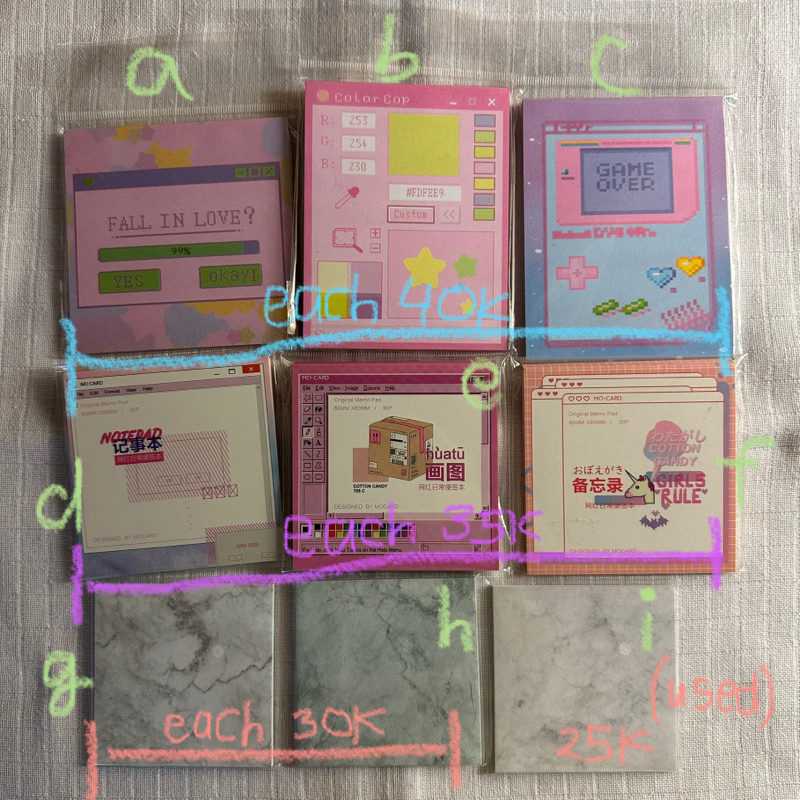 

cute korean memopad sticky notes stationery