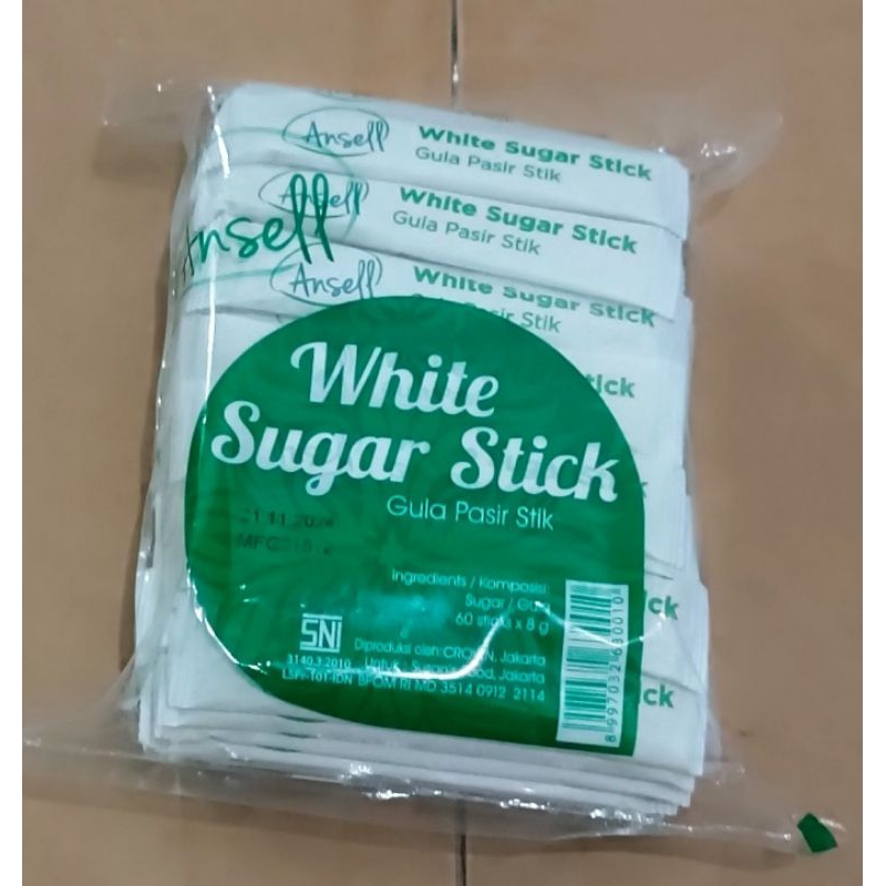 

Ansell white sugar gula pasir putih 30 stick repack