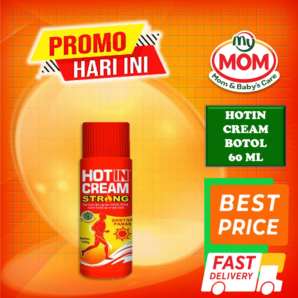 [BPOM] Hotin Cream Botol 60ml / Hot in Krim Pegal Nyeri Otot 60 ml / Krim Gosok / MY MOM