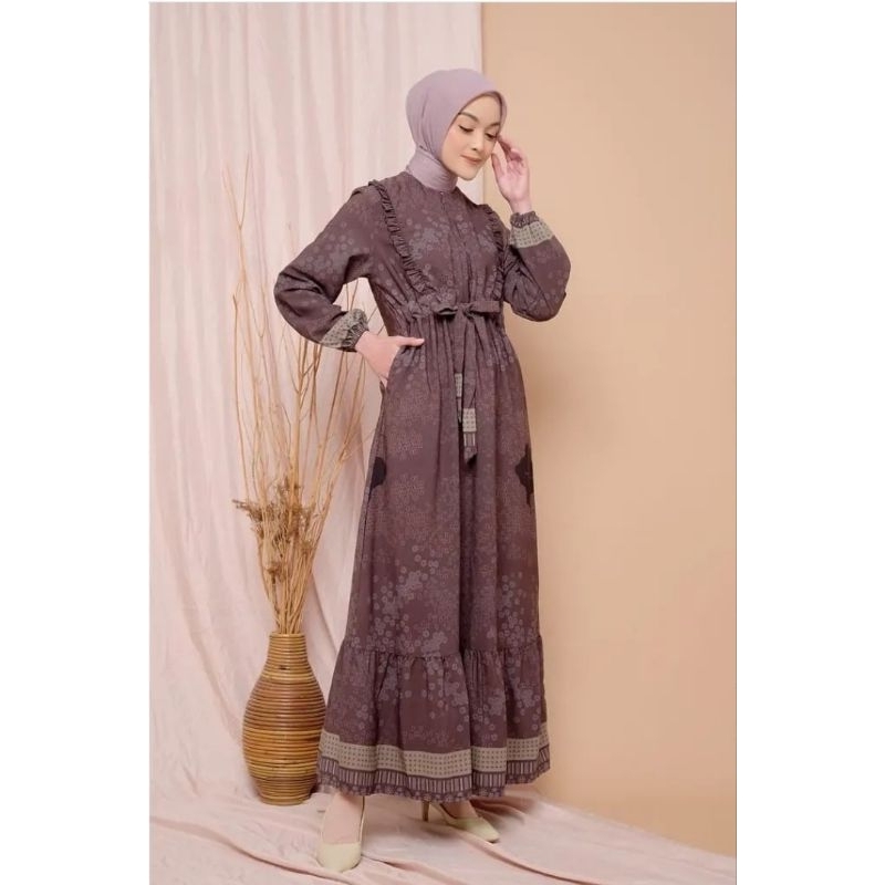 Roza Wine Dress - Edisi Yunani - BIA x Revalina S Temat