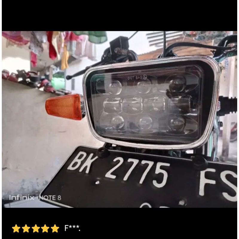 HEADLAMP DAYMAKER KOTAK 10 MATA GL 100 RX KING WIN 100 GL max RX-S 4X6 INCH