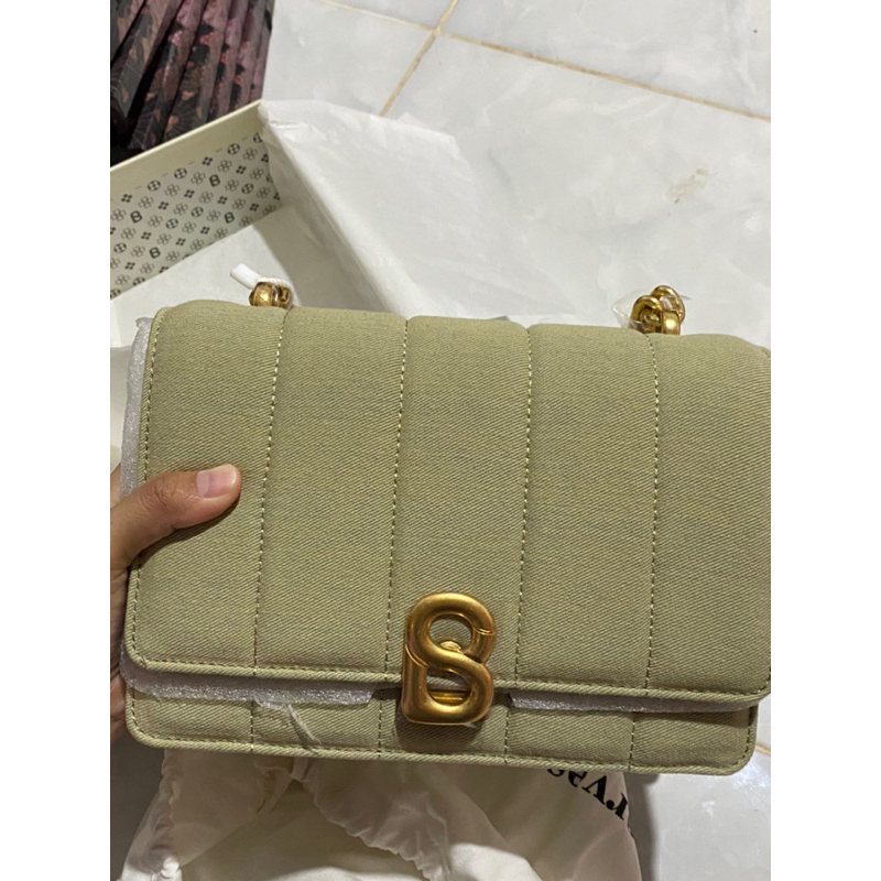 New Buttonscarves Nora Denim Bag Green