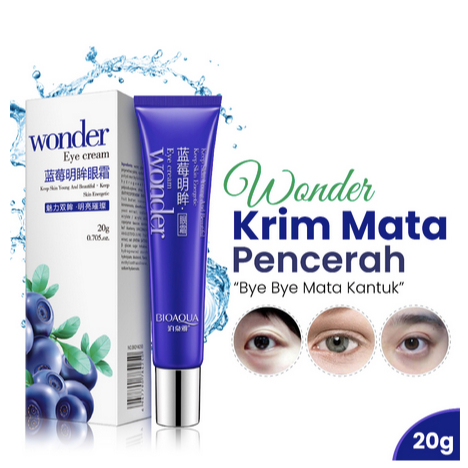 ASLI 100% WONDER EYE CREAM BLUEBERRY / KRIM MATA PANDA MENGHILANGKAN KERIPUT DAN KANTONG MATA