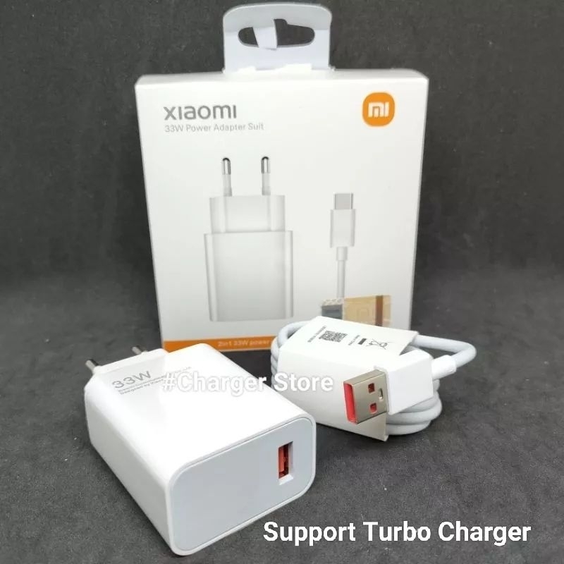 Charger Xiaomi 33W 6A Type C ORIGINAL 100% Turbo Charge Fast Charging