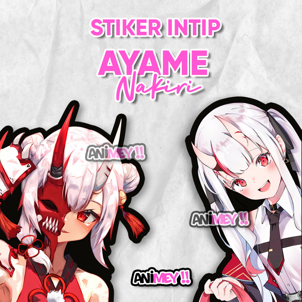 

Stiker Intip Samping Ayame Nakiri / Sticker Anime Waterproof