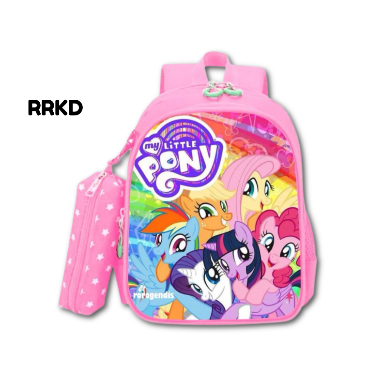 Ransel sekolah tas lucu anak perempuan kelas SD TK PAUD karakter Unicorn kuda pony