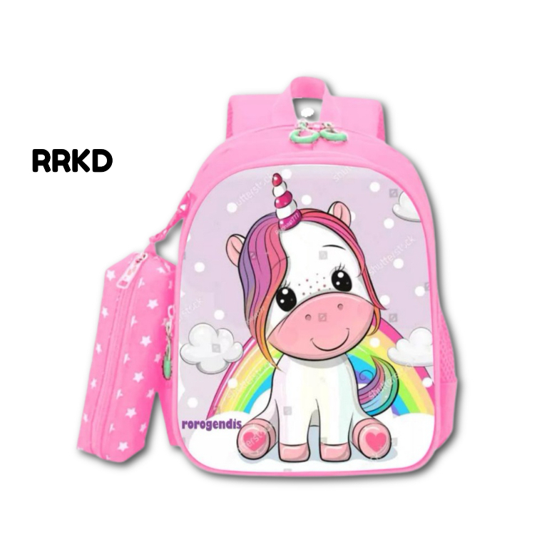 Raarkids tas anak unicorn ransel anak perempuan tk paud sd