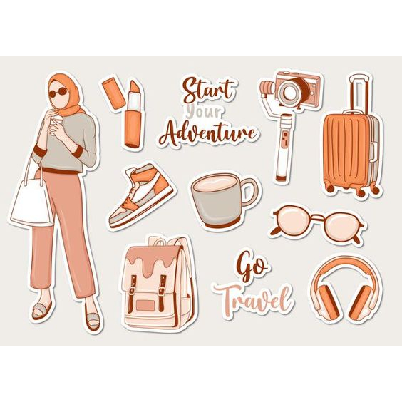 

stiker hp/laptop/jurnal/scrapbook Hijab Girl Stickers Pack | stiker hijab | stiker tumblr | stiker aesthetic