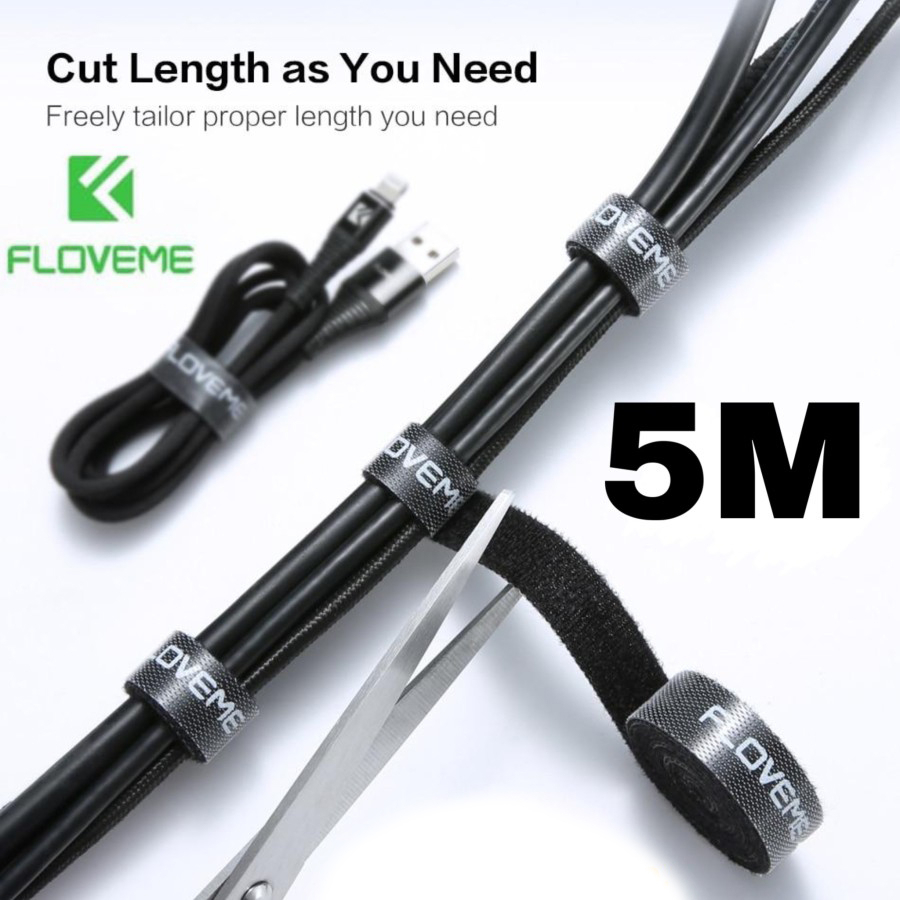 FLOVEME 5m Circle Pengikat Kabel Strap Cable Winder Organizer Original