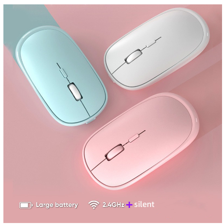 Mouse Wireless silent bisukan Slim Tipis 2.4G Optical Portabel Mouse Gaming Office Dengan Untuk PC Laptop