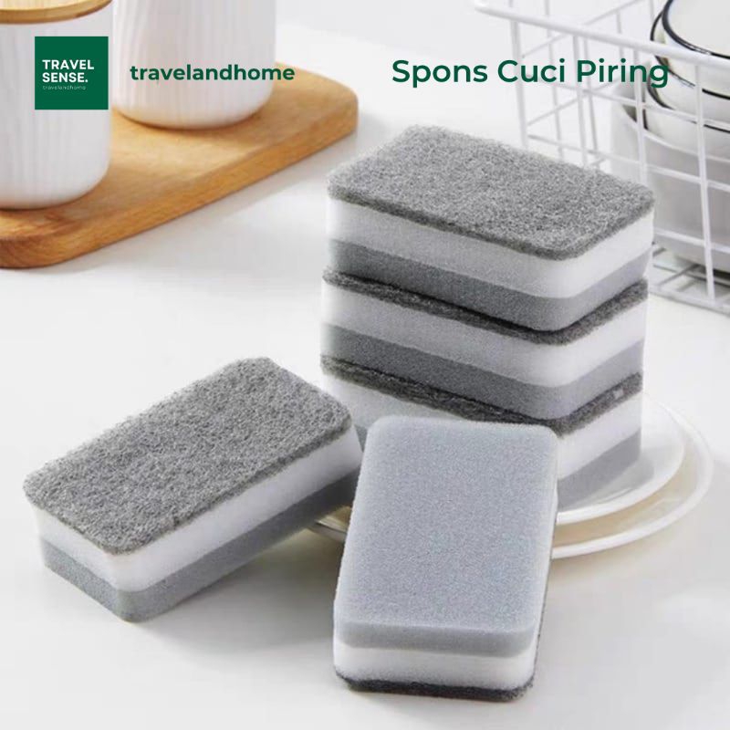 【TAMA】Spons Cuci Piring Estetik 2 Sisi Sponge Cuci Piring Aesthetic Spons 2 Sisi Spons Minyak Sabut Cuci Piring Sabut 2 Sisi Sabut Estetik