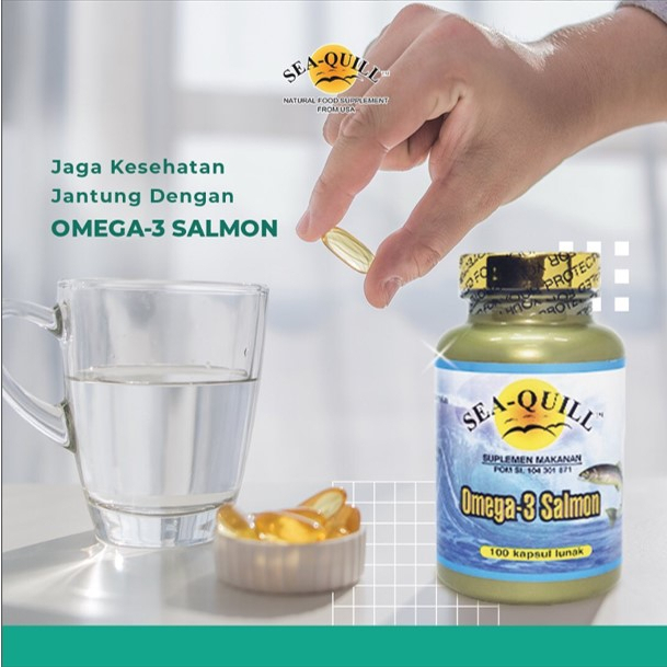 [BPOM] Sea-Quill Omega 3 Salmon 60 Softgel / Sea Quill Minyak Ikan / Seaquill Omega-3 / Vitamin Kolesterol Jantung Hipertensi / MY MOM