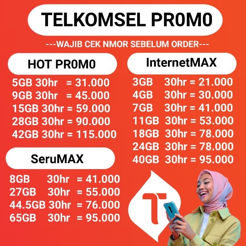 KUOTA TELKOMSEL BULANAN 30HARI MURAH COMBO SAKTI