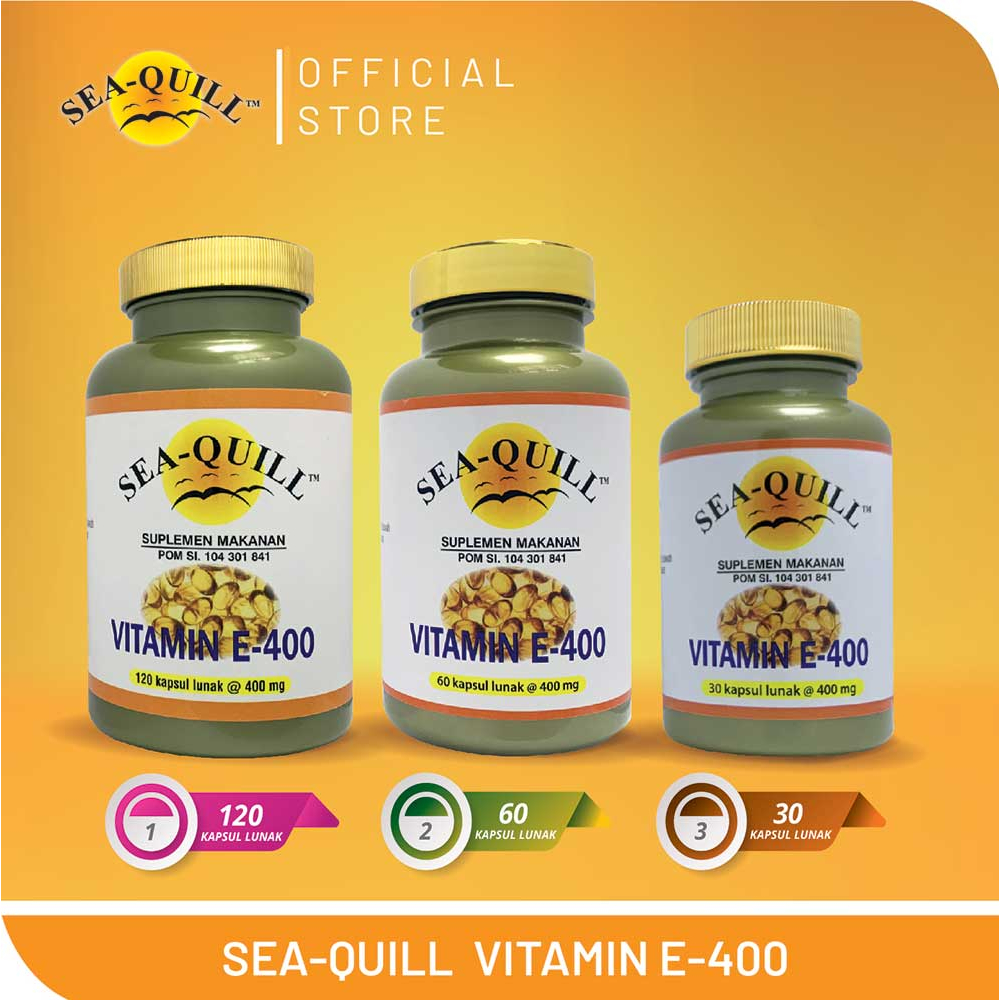 [BPOM] Sea-Quill Vitamin E 400 IU Isi 60s / Sea Quill / Seaquill / Vitamin Kulit  / MY MOM