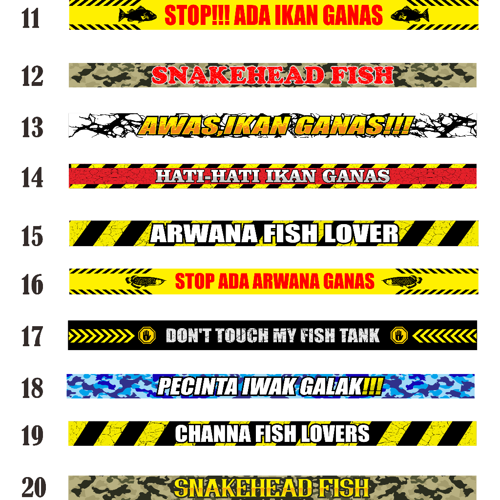 Stiker list depan aquarium kelompok 2