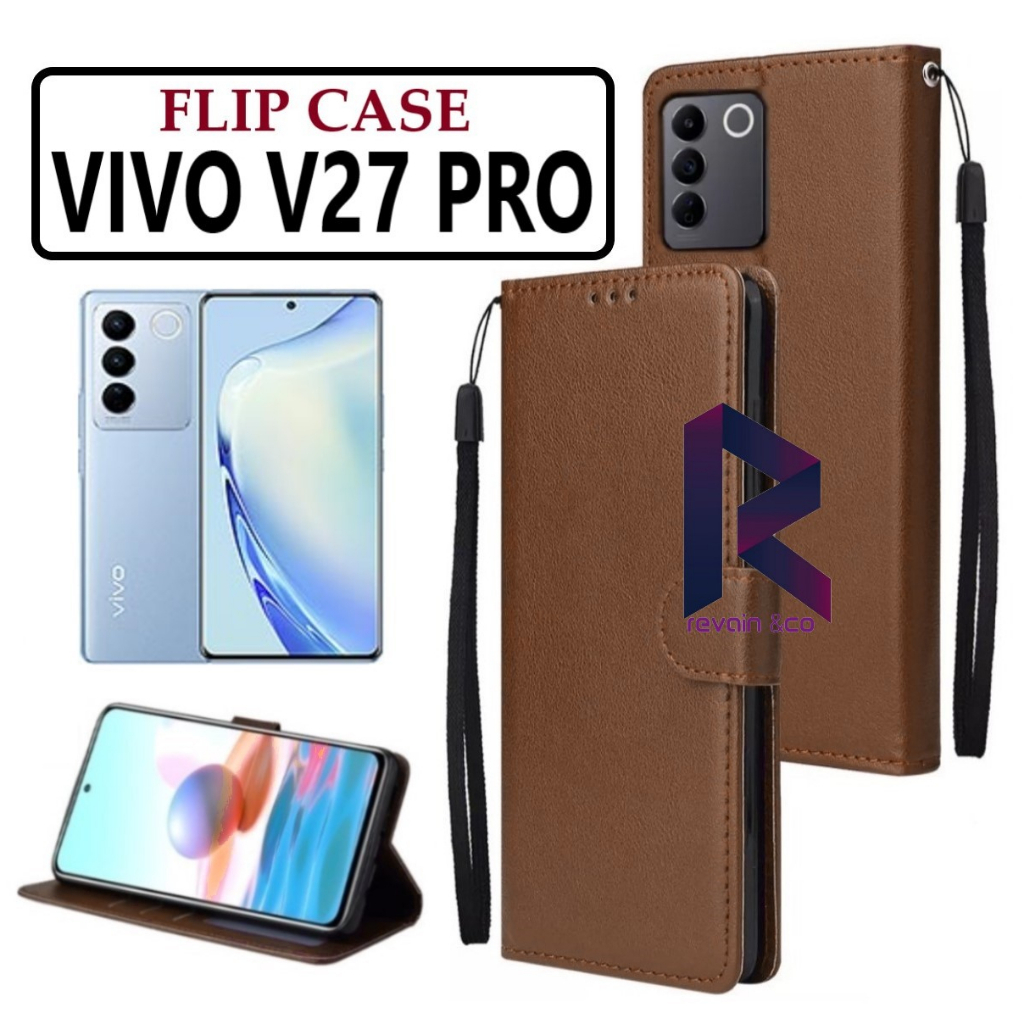 CASE VIVO V27 PRO 5G FLIP WALLET LEATHER KULIT PREMIUM SARUNG BUKA TUTUP KESING HP FLIP CASE VIVO V27 PRO 5G