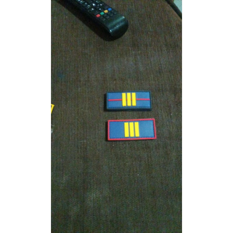 patch rubber atribut pangkat kapten kerah pdl dispenad