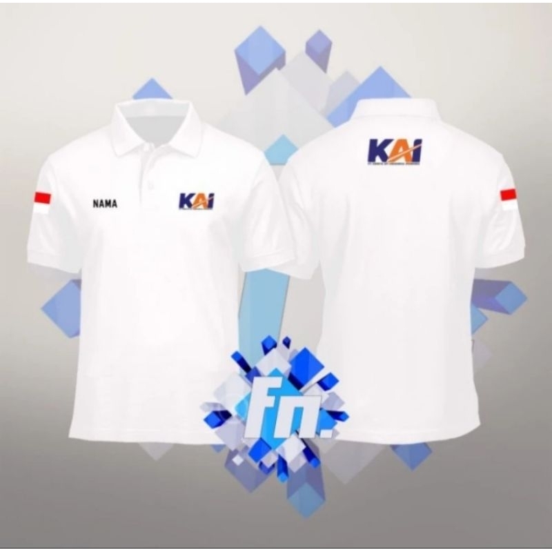 KAOS KERAH POLO SHIRT LENGAN PENDEK PT KAI BAJU KAOS KERAH KAI
