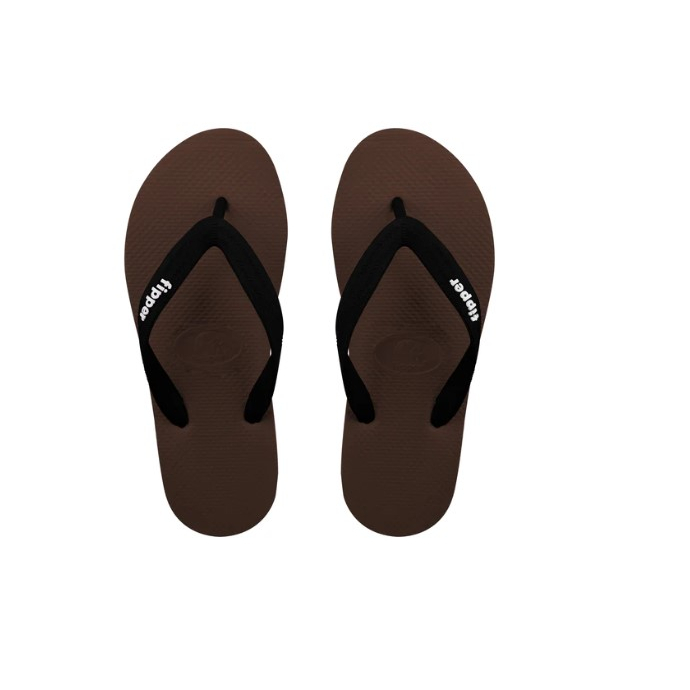 Sandal Fipper Slick Brown Coffee Black Original