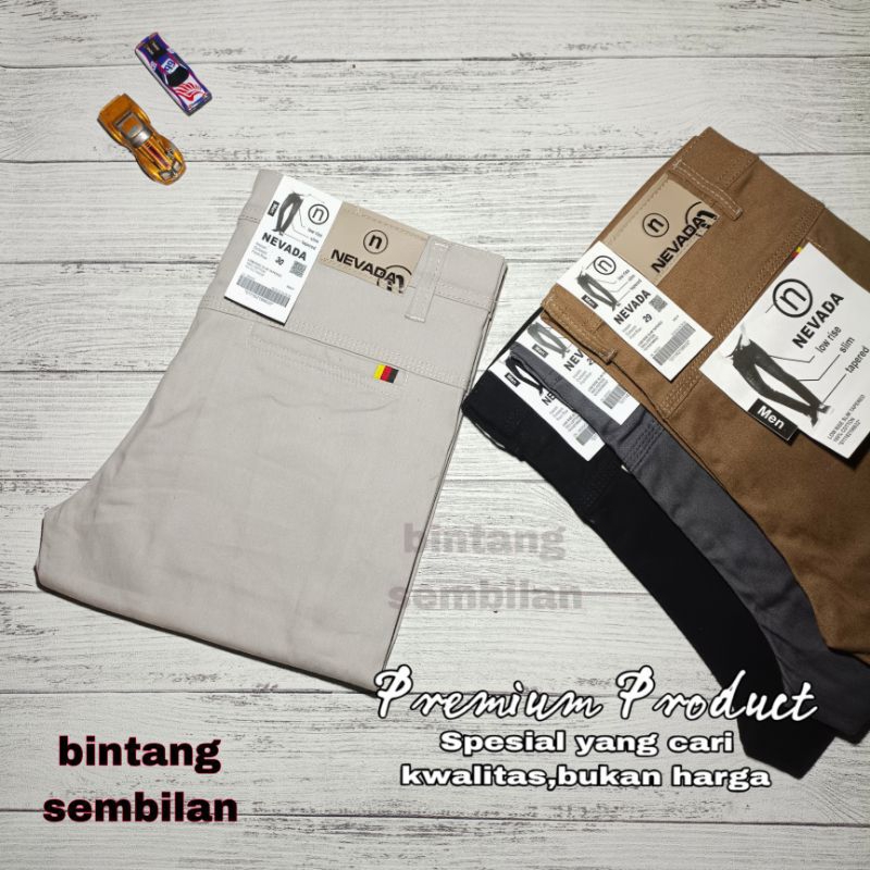 CELANA PANJANG CHINO COWOK CEWEK KAIN CHINOS PENSIL PREMIUM Chinos Nevada premium guys
