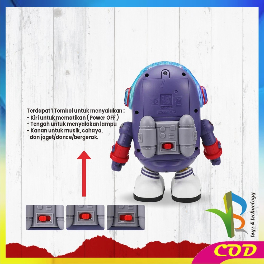 RB-M311 Mainan Anak Bebek Astronot Joget Robot Menari Ada Lampu + Musik / Dancing Robot Joget Space Duck Dance Kids / Mainan Bebek Luar Angkasa