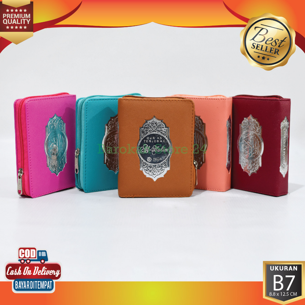 Al Quran Travel Ukuran Mini B7 (9 X 12 Cm) Al Halim Rubu Kertas QPP Cover Resleting Alquran Terjemah