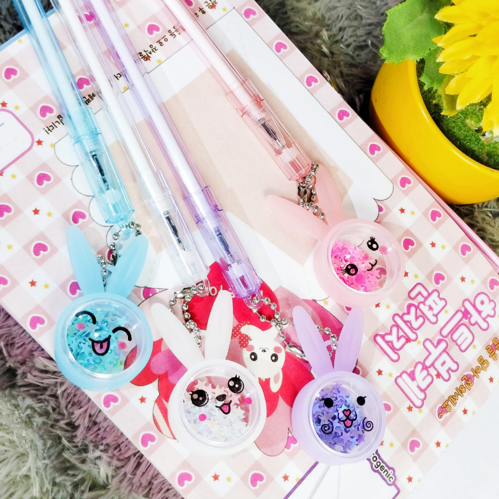 

PULPEN GANTUNGAN KELINCI FRUIT IMUT CUTE WARNA PASTEL PEN GLITER RABIT MURAH DAN BISA COD