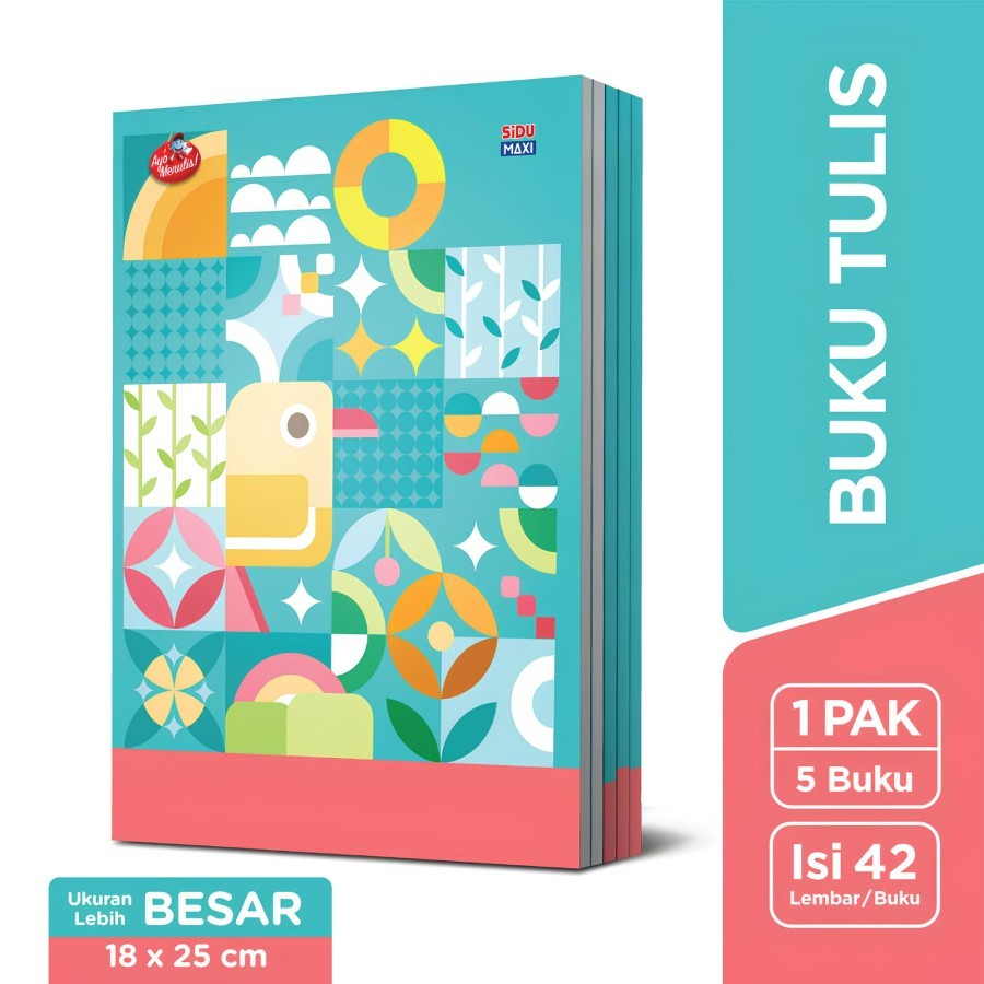 

Buku Tulis Sidu / Sinar Dunia 42 Maxi Kampus Panjang 1 Pak isi 5 Buku