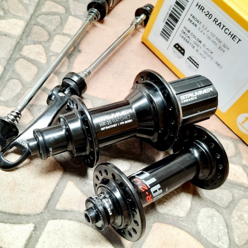 HUB SET ROAD BIKE NAP SET BALAP STRUMMER HR20 RACHET 32H HITAM