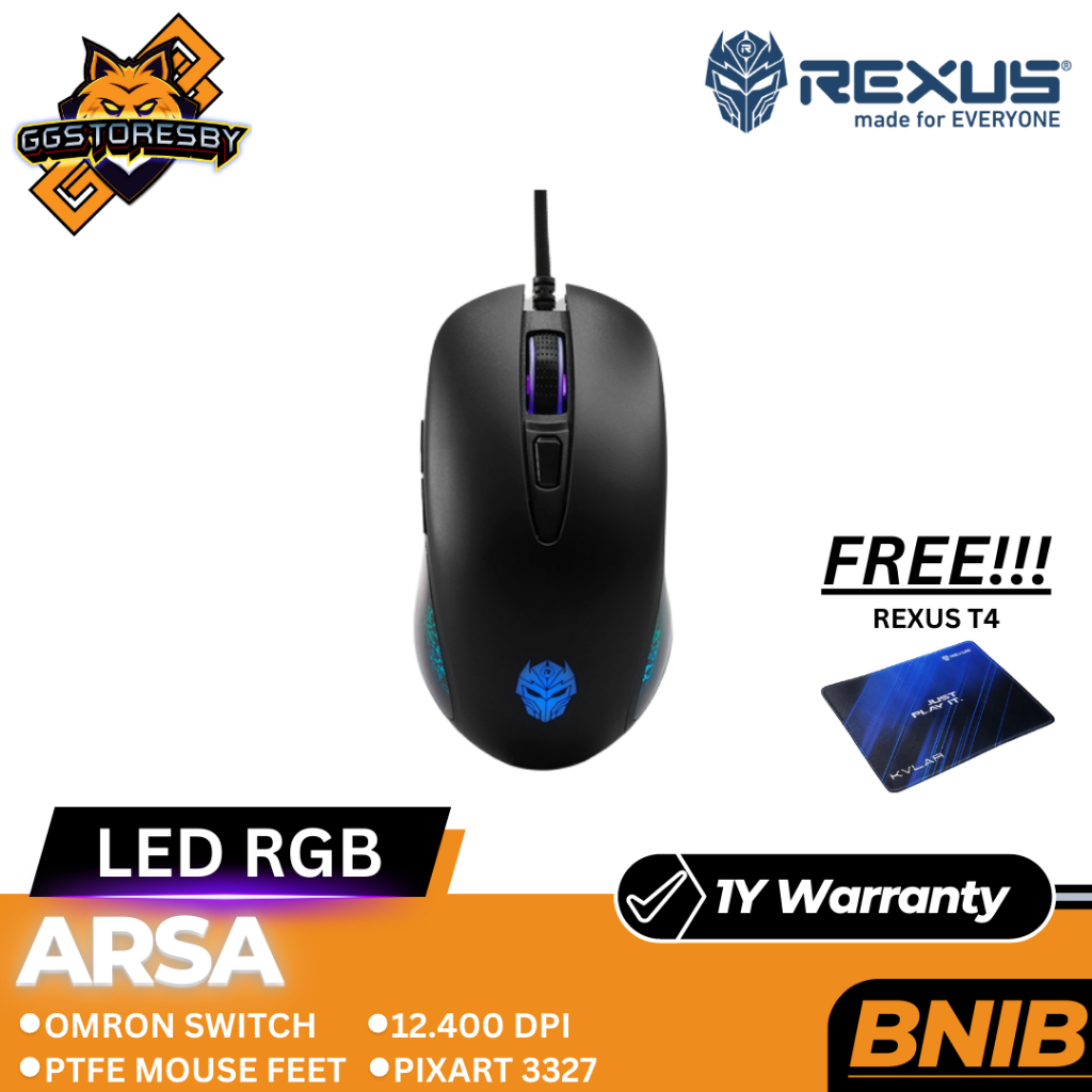 REXUS ARSA WIRED RGB Gaming Mouse