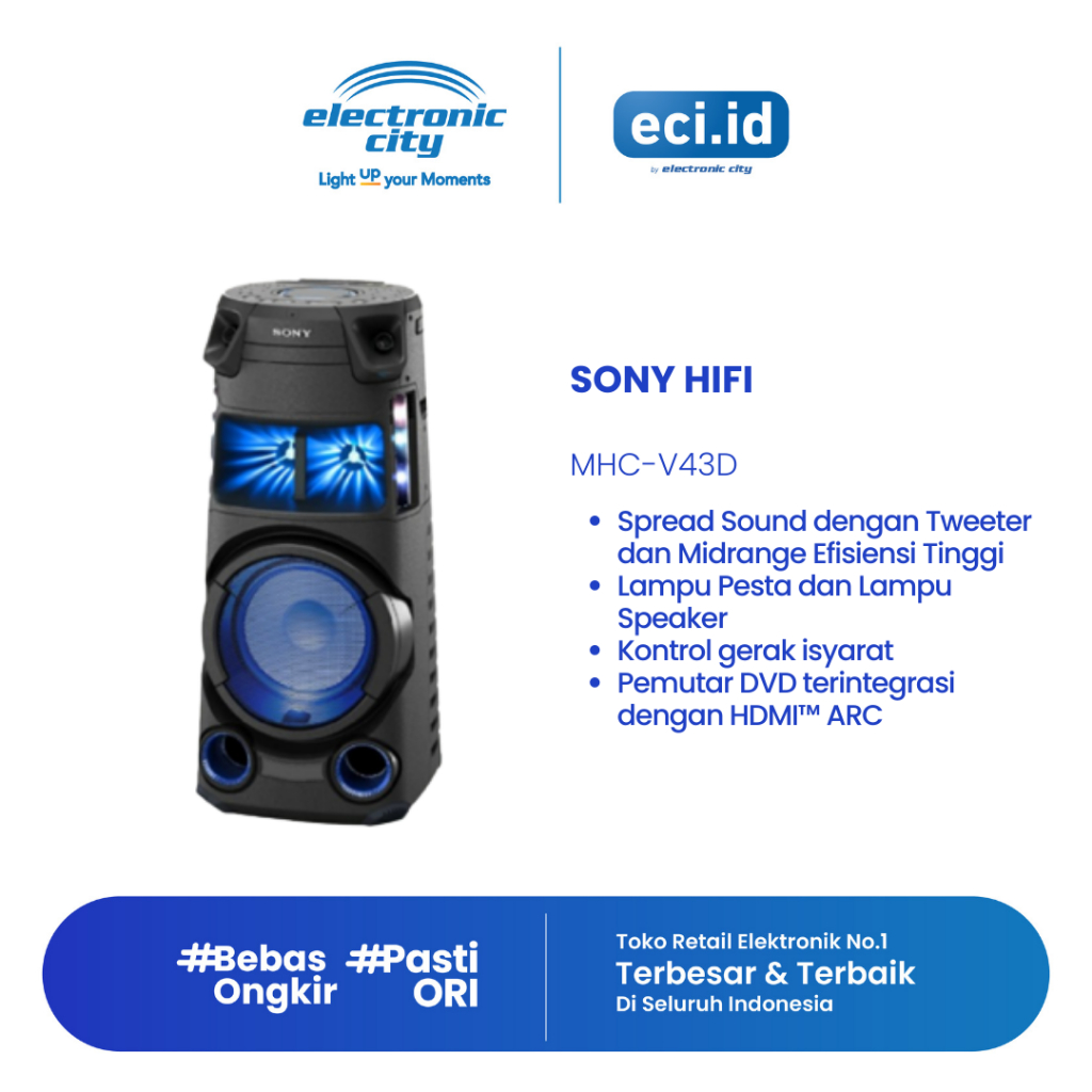 Sony HiFi Speaker Bluetooth - MHC-V43D