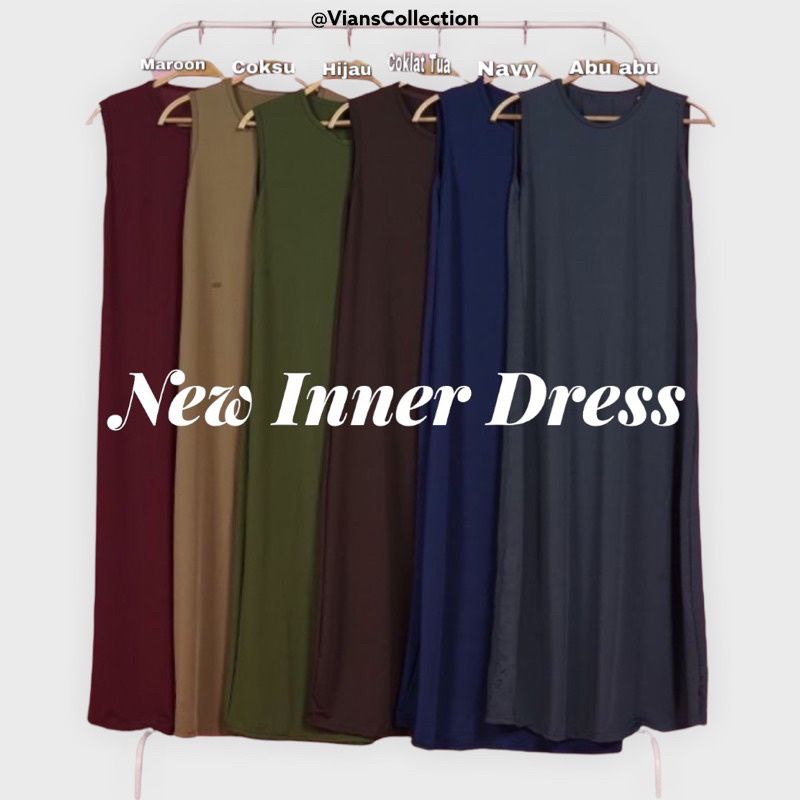 Inner Dress/Inner Dress Tanpa Lengan/Manset Gamis Tanpa Lengan/Inner Gamis