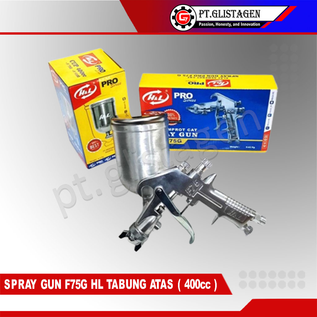 Spray Gun Spraygun H&amp;L F75G F75 ( Tabung Atas ) 400cc