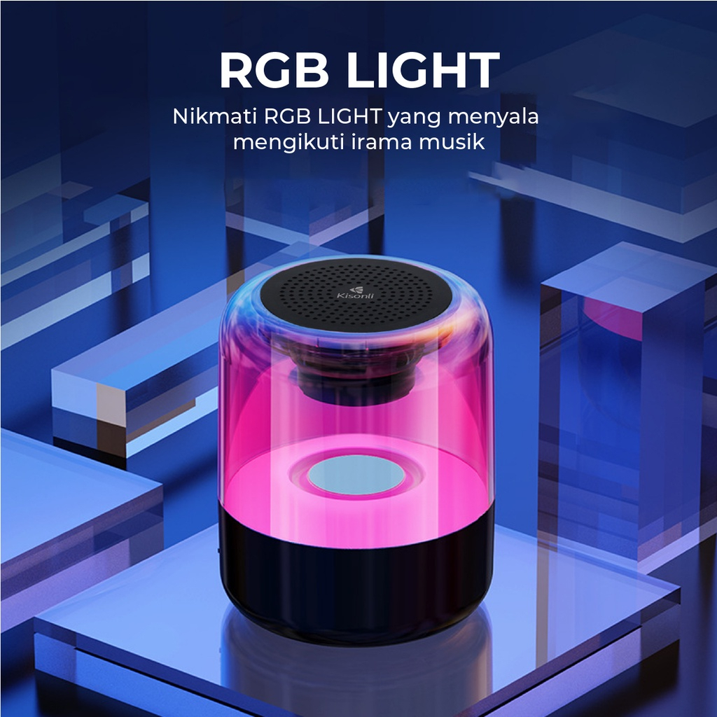 Speaker Bluetooth LP-5S Kisonli Mini 5.0 RGB Light Subwoofer 5W Super Bass - ACS