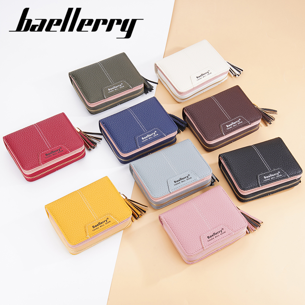 BAELLERRY N1859 Dompet Wanita Kecil Dompet Lipat Bahan Kulit PU Leather Premium WATCHKITE WKOS