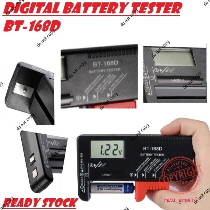 Alat Tester Baterai Universal Digital BT 168 D Alat Test Batere